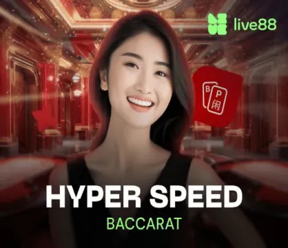 Hyper Speed Baccarat logo by Evolution Monro Casino